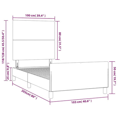 Bettgestell ohne Matratze Dunkelgrün 100x200 cm Samt