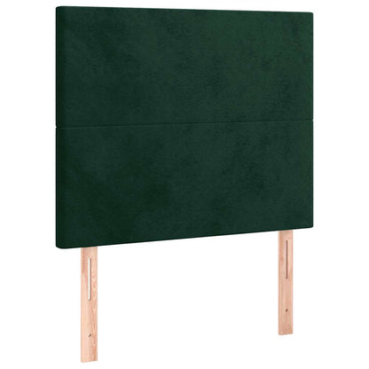 Bettgestell ohne Matratze Dunkelgrün 100x200 cm Samt