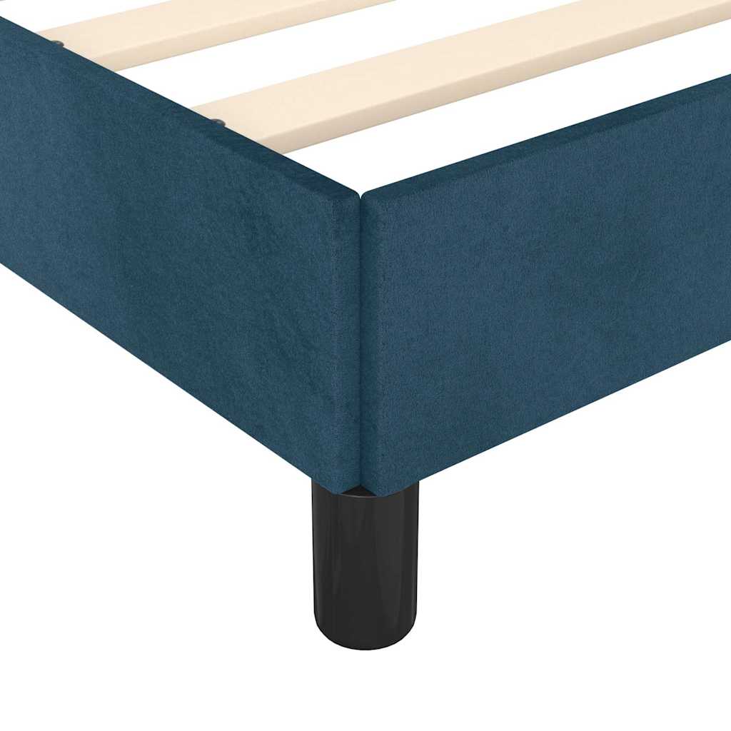 Bettgestell ohne Matratze Dunkelblau 100x200 cm Samt