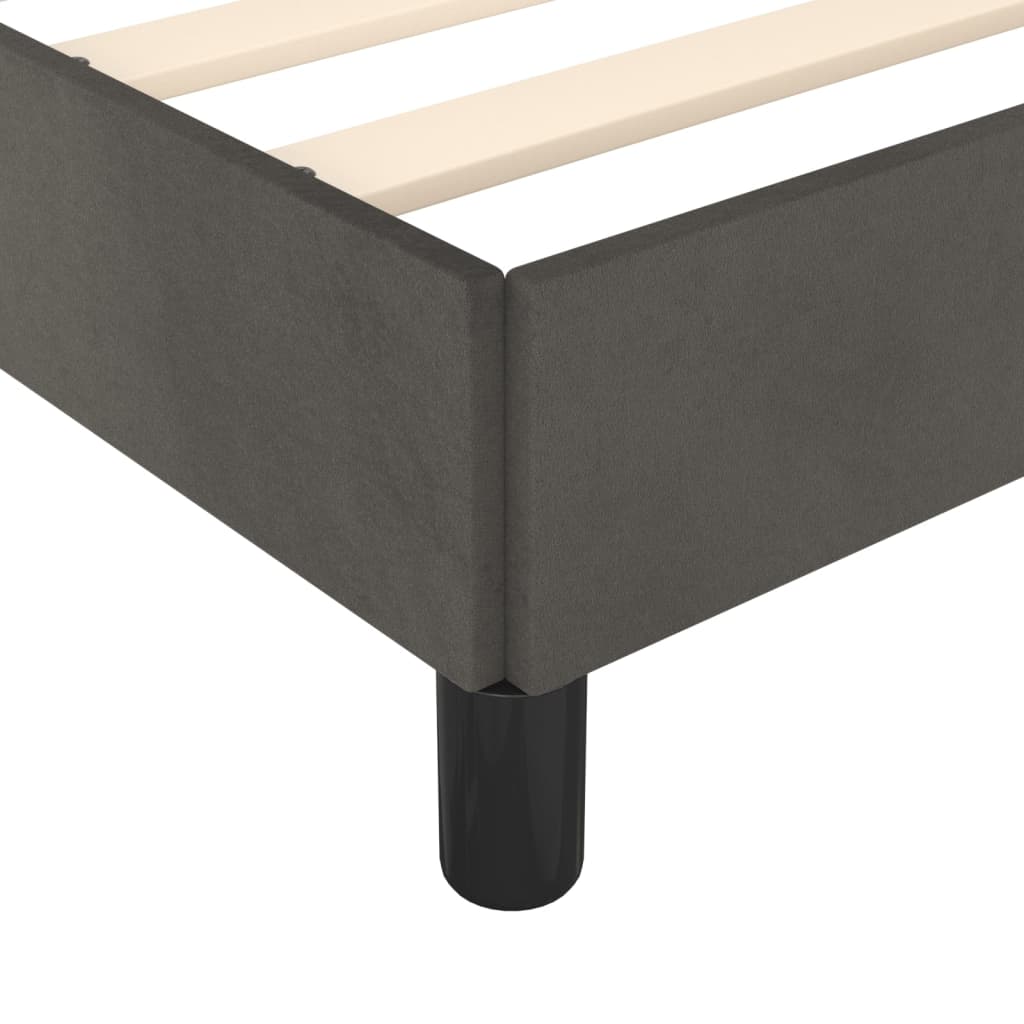 Bettgestell ohne Matratze Dunkelgrau 120x200 cm Samt