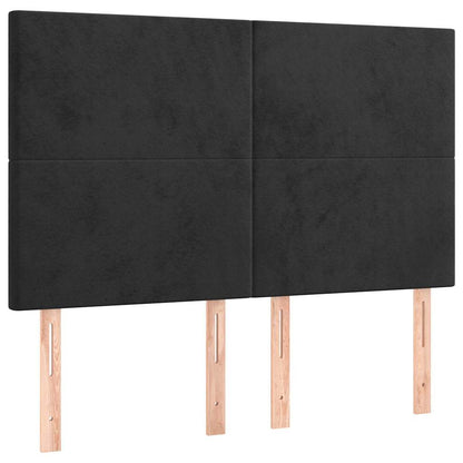 Bettgestell ohne Matratze Schwarz 140x190 cm Samt