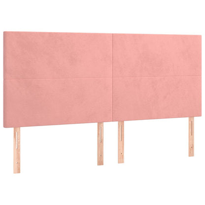 Bettgestell mit Kopfteil Rosa 180x200 cm Samt