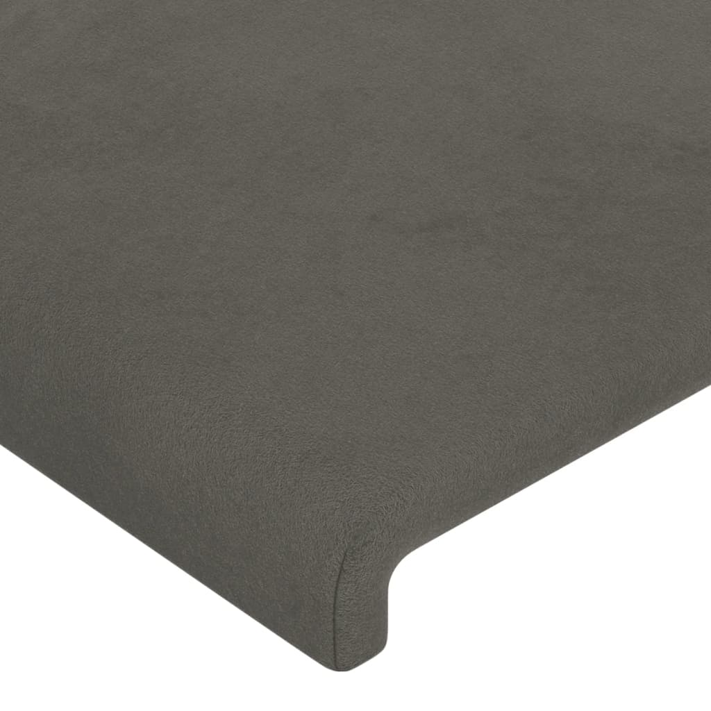 Bettgestell ohne Matratze Dunkelgrau 200x200 cm Samt