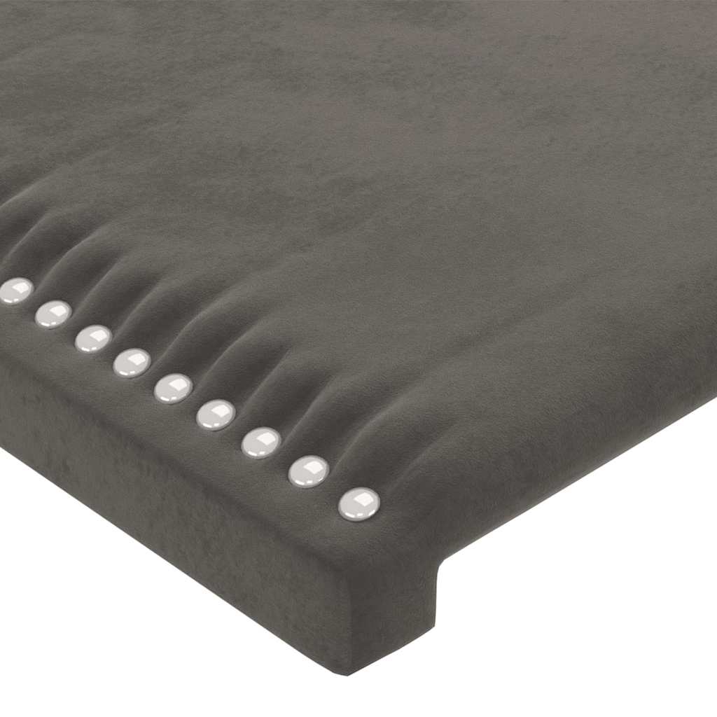 Bettgestell ohne Matratze Dunkelgrau 90x200 cm Samt