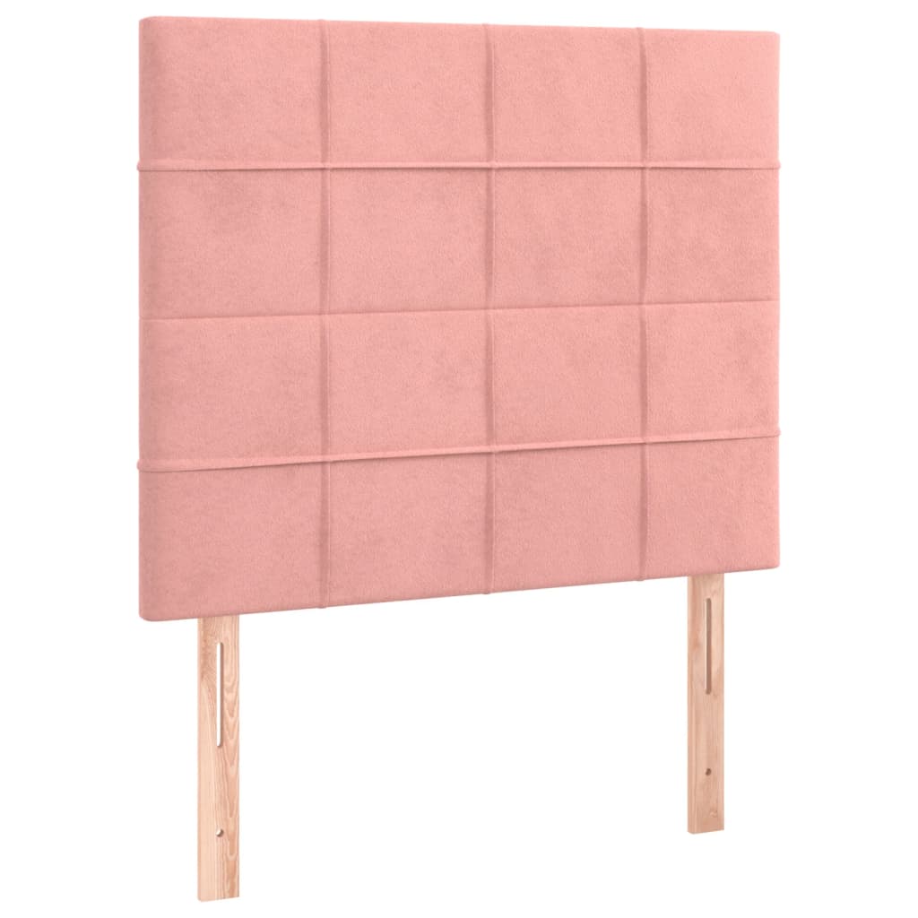 Bettgestell mit Kopfteil Rosa 80x200 cm Samt