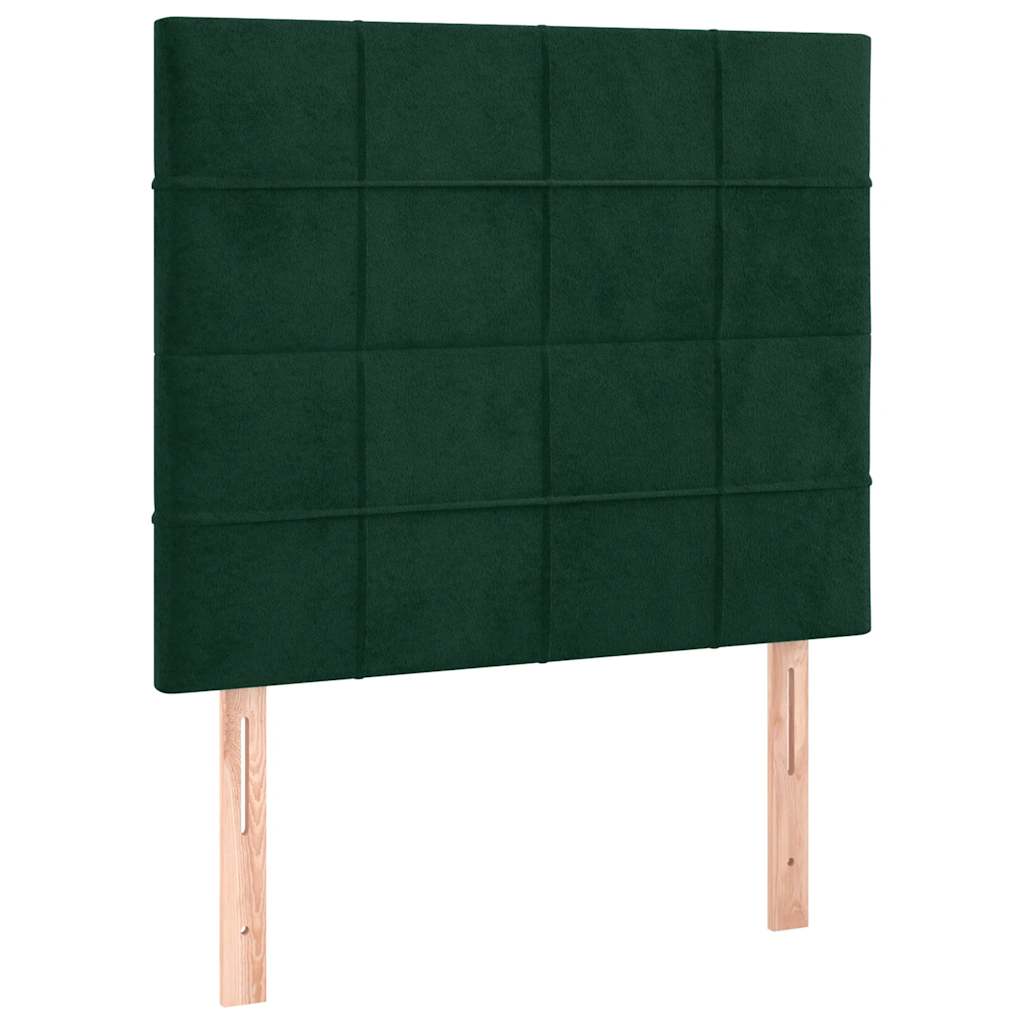 Bettgestell ohne Matratze Dunkelgrün 90x190 cm Samt