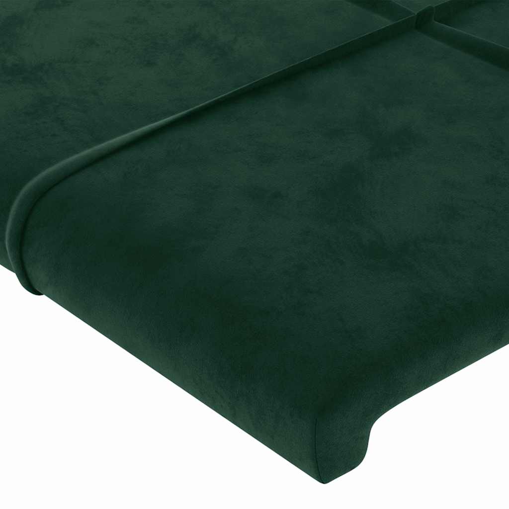 Bettgestell ohne Matratze Dunkelgrün 90x190 cm Samt