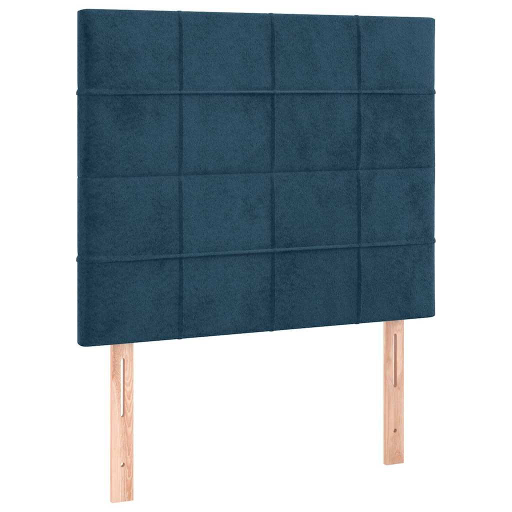 Bettgestell ohne Matratze Dunkelblau 90x200 cm Samt
