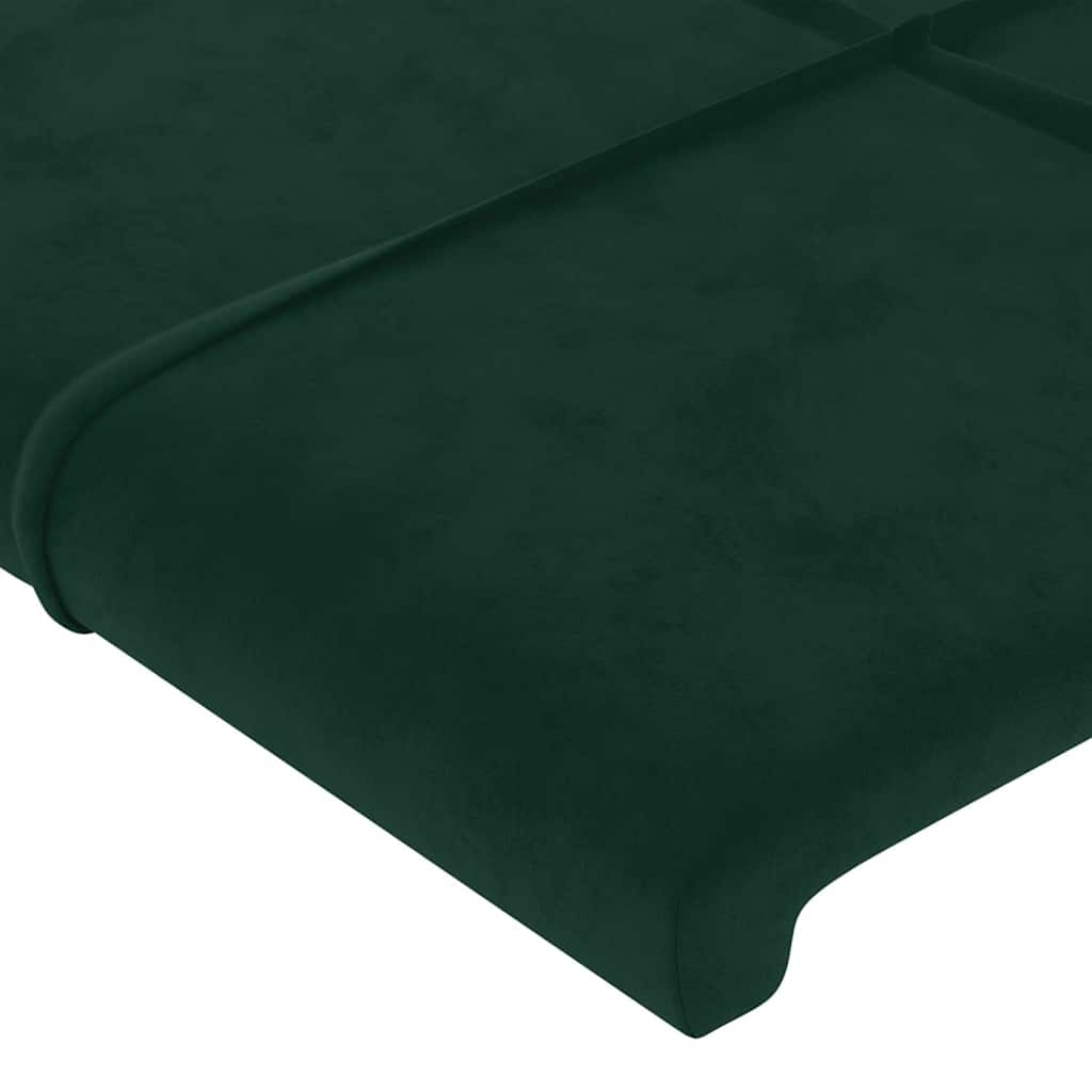 Bettgestell ohne Matratze Dunkelgrün 160x200 cm Samt