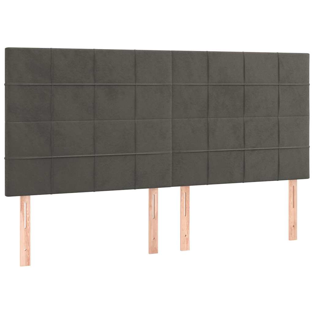 Bettgestell ohne Matratze Dunkelgrau 200x200 cm Samt