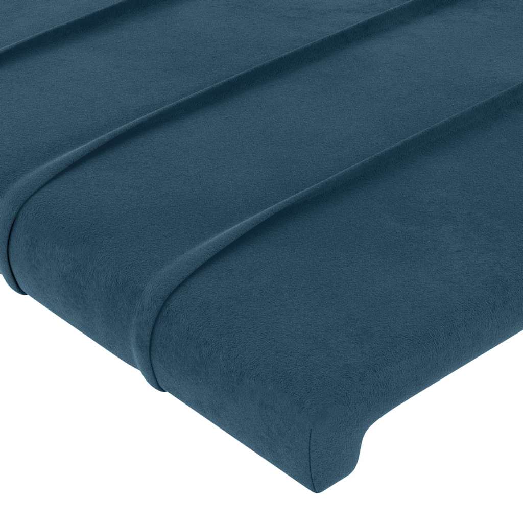 Bettgestell ohne Matratze Dunkelblau 90x190 cm Samt