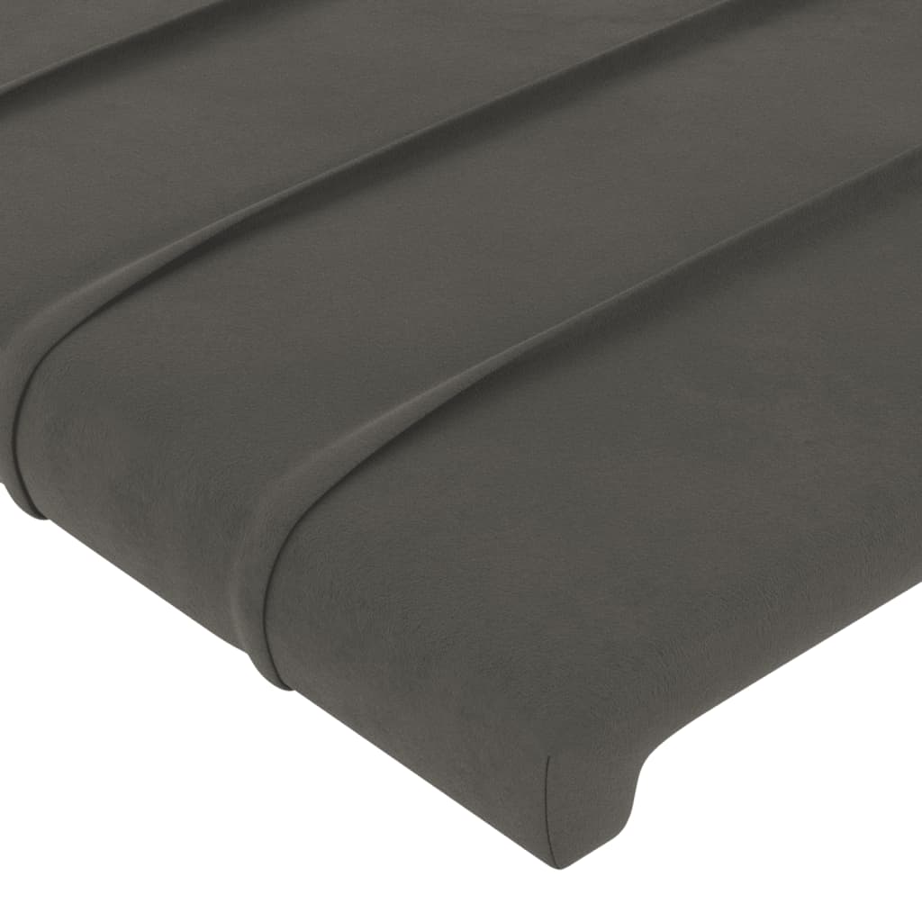 Bettgestell ohne Matratze Dunkelgrau 120x200 cm Samt