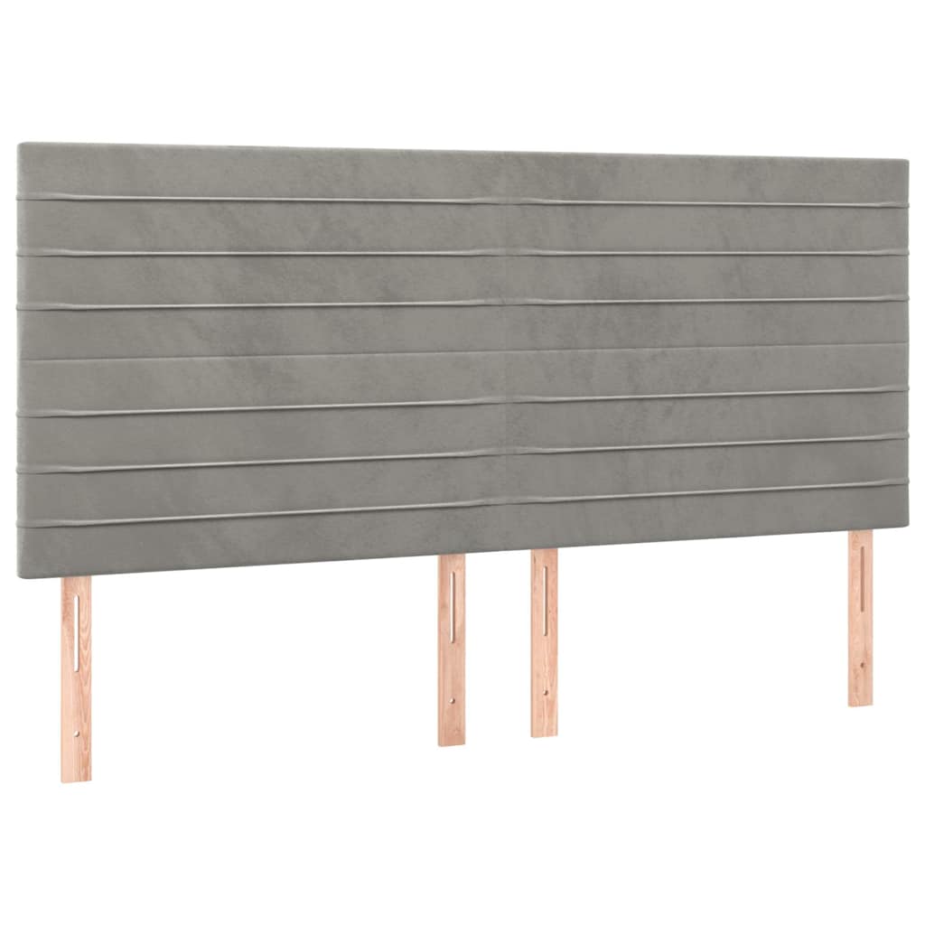 Bettgestell ohne Matratze Hellgrau 160x200 cm Samt