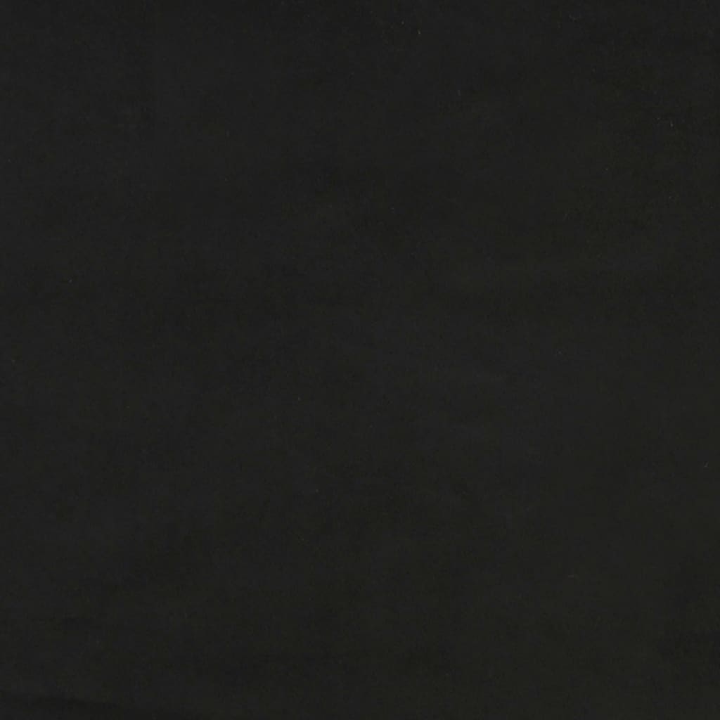 Bettgestell mit Kopfteil Schwarz 90x190 cm Samt
