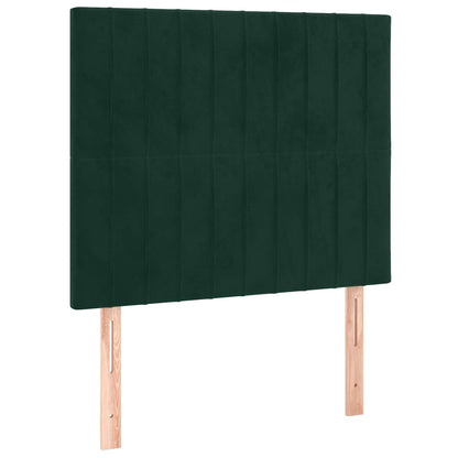 Bettgestell ohne Matratze Dunkelgrün 90x190 cm Samt