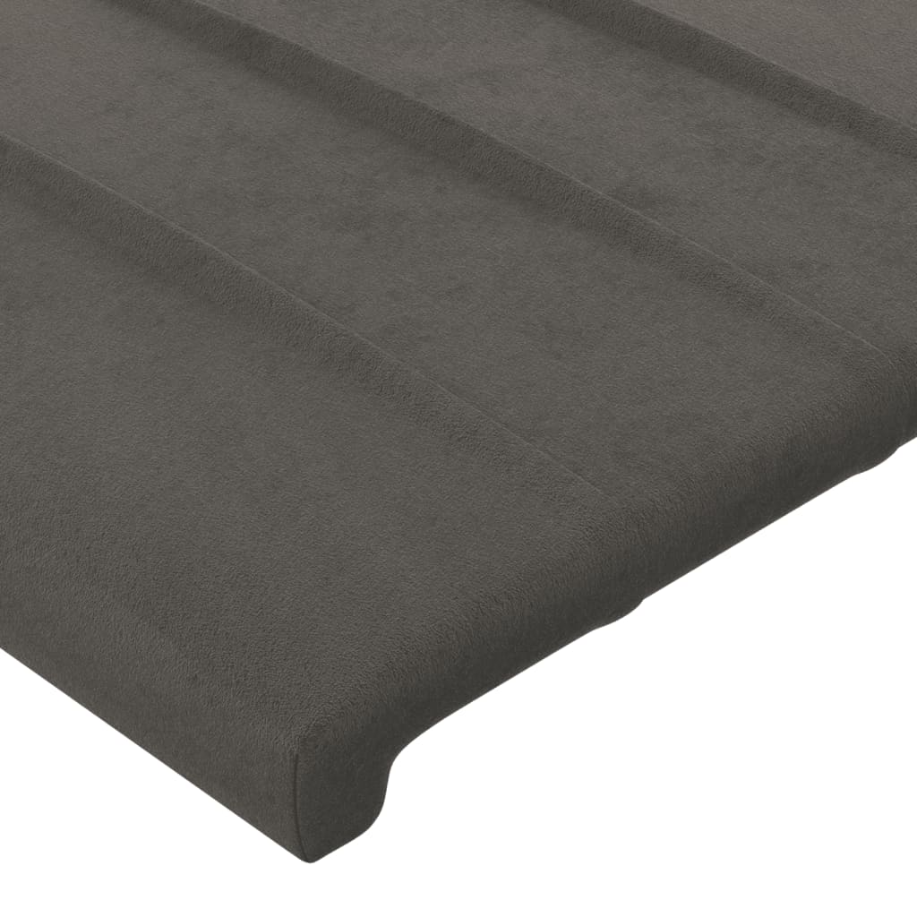 Bettgestell ohne Matratze Dunkelgrau 100x200 cm Samt