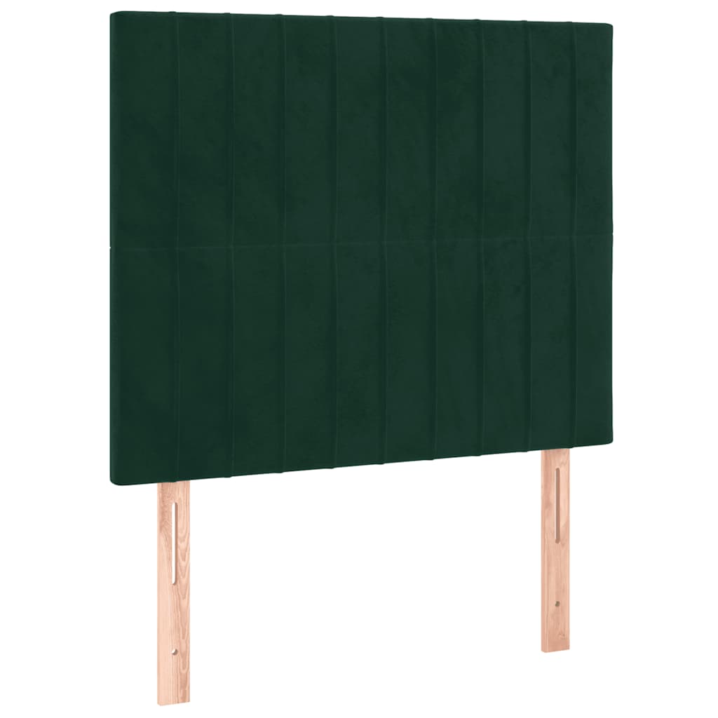 Bettgestell ohne Matratze Dunkelgrün 100x200 cm Samt