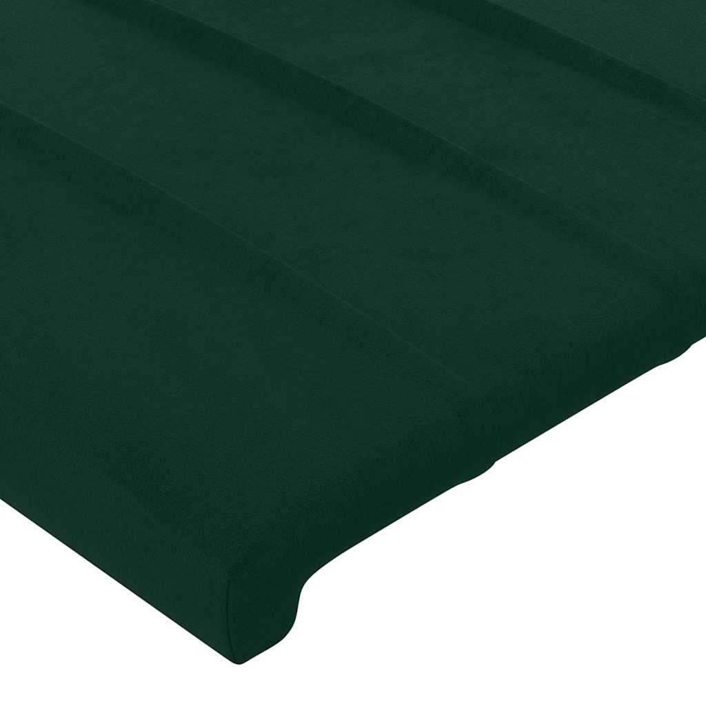 Bettgestell ohne Matratze Dunkelgrün 100x200 cm Samt