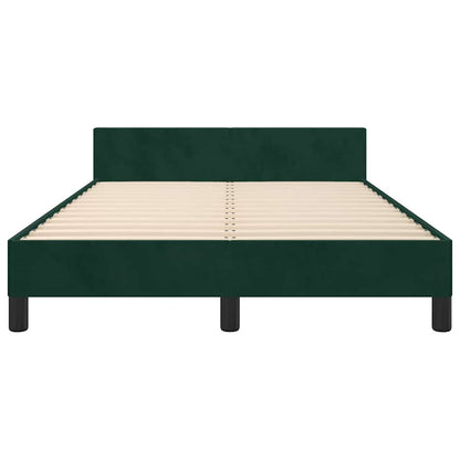 Bettgestell ohne Matratze Dunkelgrün 120x200 cm Samt