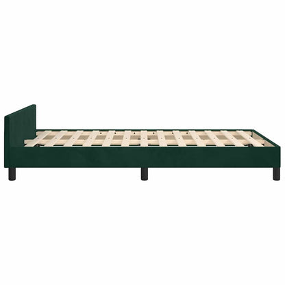 Bettgestell ohne Matratze Dunkelgrün 120x200 cm Samt