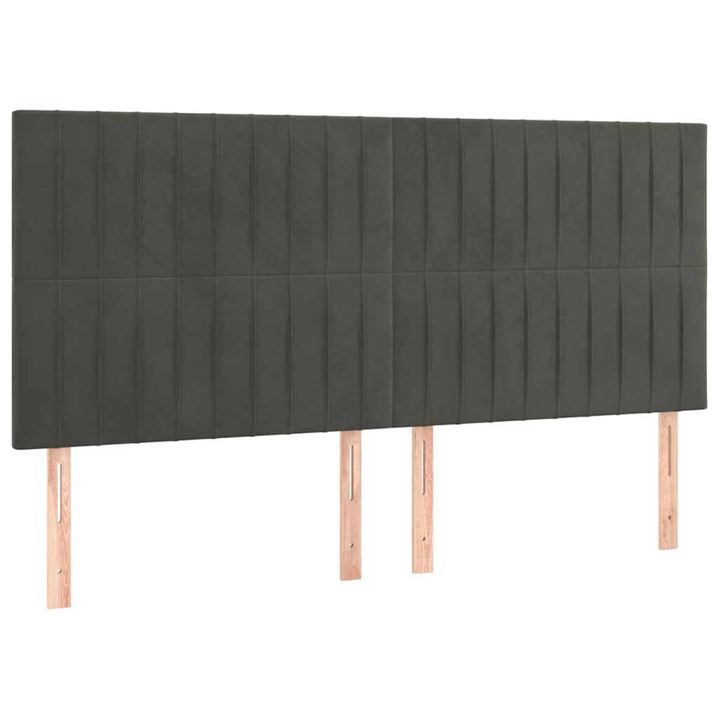 Bettgestell ohne Matratze Dunkelgrau 200x200 cm Samt
