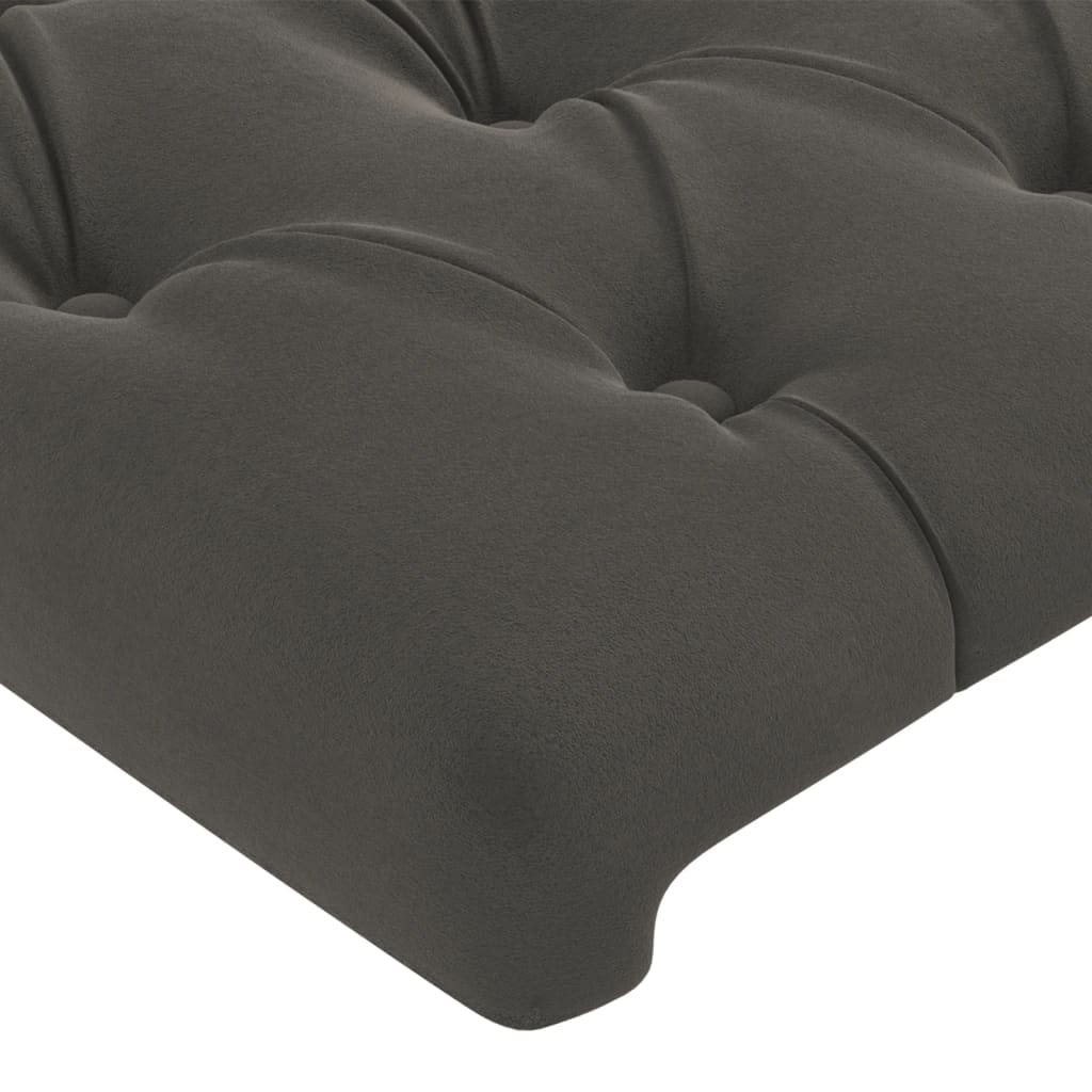 Bettgestell ohne Matratze Dunkelgrau 120x200 cm Samt