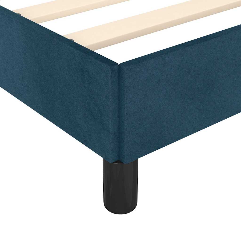 Bettgestell ohne Matratze Dunkelblau 140x200 cm Samt