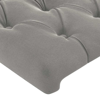 Bettgestell ohne Matratze Hellgrau 160x200 cm Samt