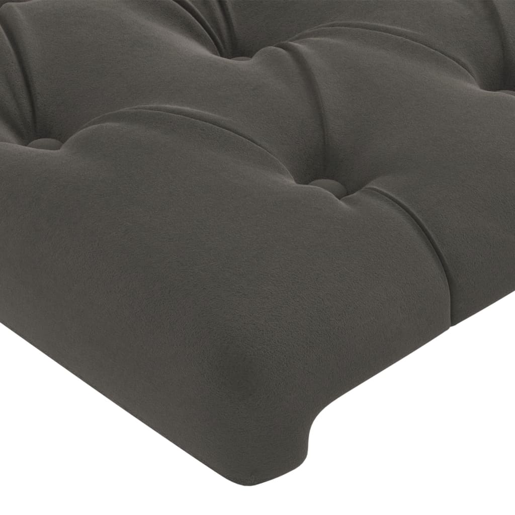 Bettgestell ohne Matratze Dunkelgrau 200x200 cm Samt
