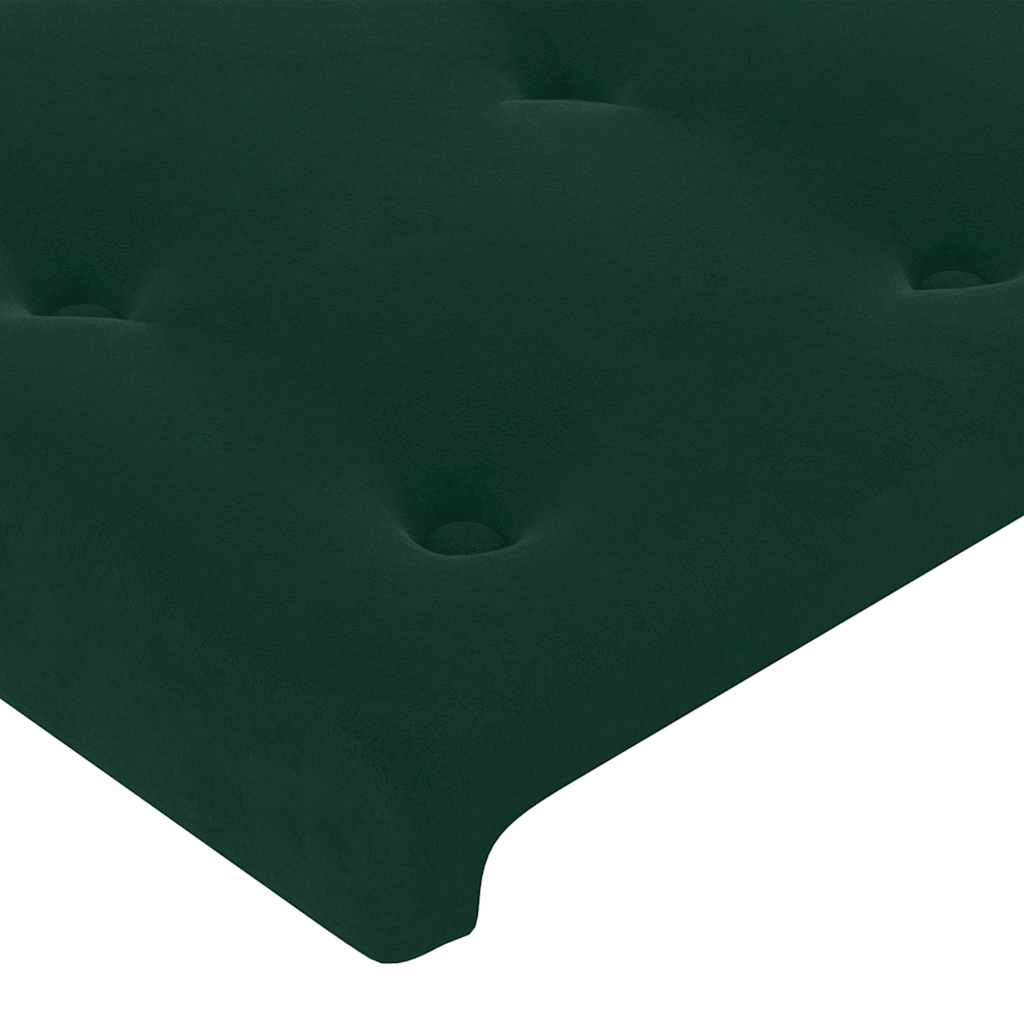 Bettgestell ohne Matratze Dunkelgrün 90x190 cm Samt