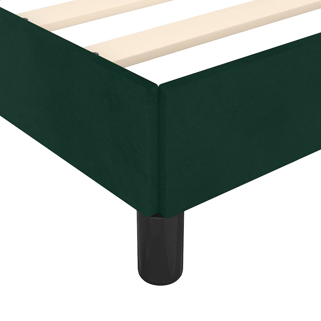 Bettgestell ohne Matratze Dunkelgrün 90x200 cm Samt