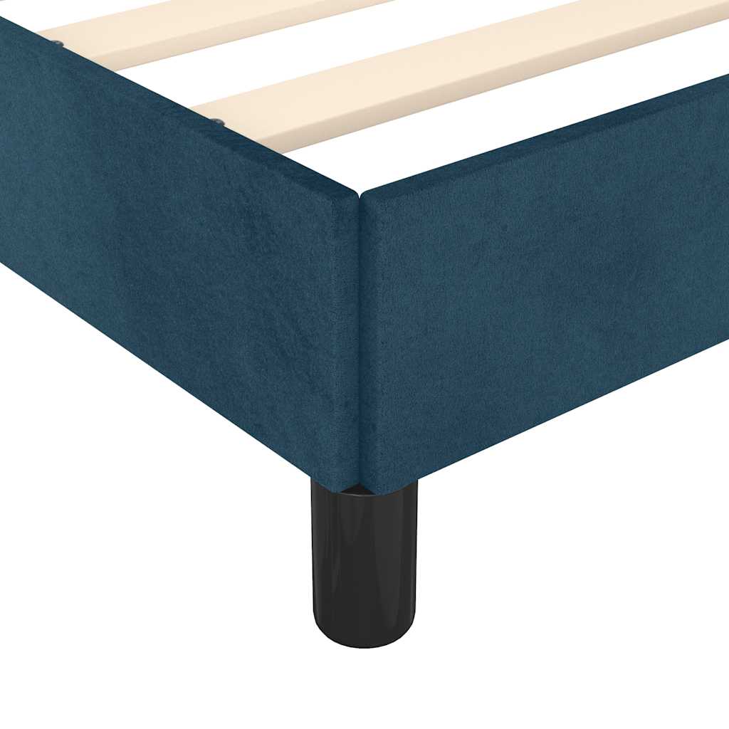 Bettgestell ohne Matratze Dunkelblau 90x200 cm Samt