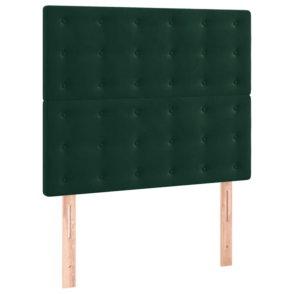 Bettgestell ohne Matratze Dunkelgrün 100x200 cm Samt