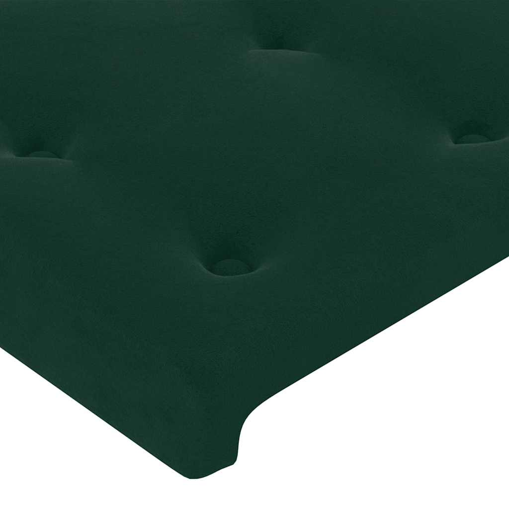 Bettgestell ohne Matratze Dunkelgrün 100x200 cm Samt