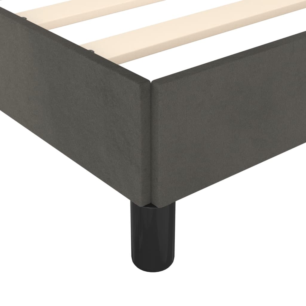 Bettgestell ohne Matratze Dunkelgrau 120x200 cm Samt