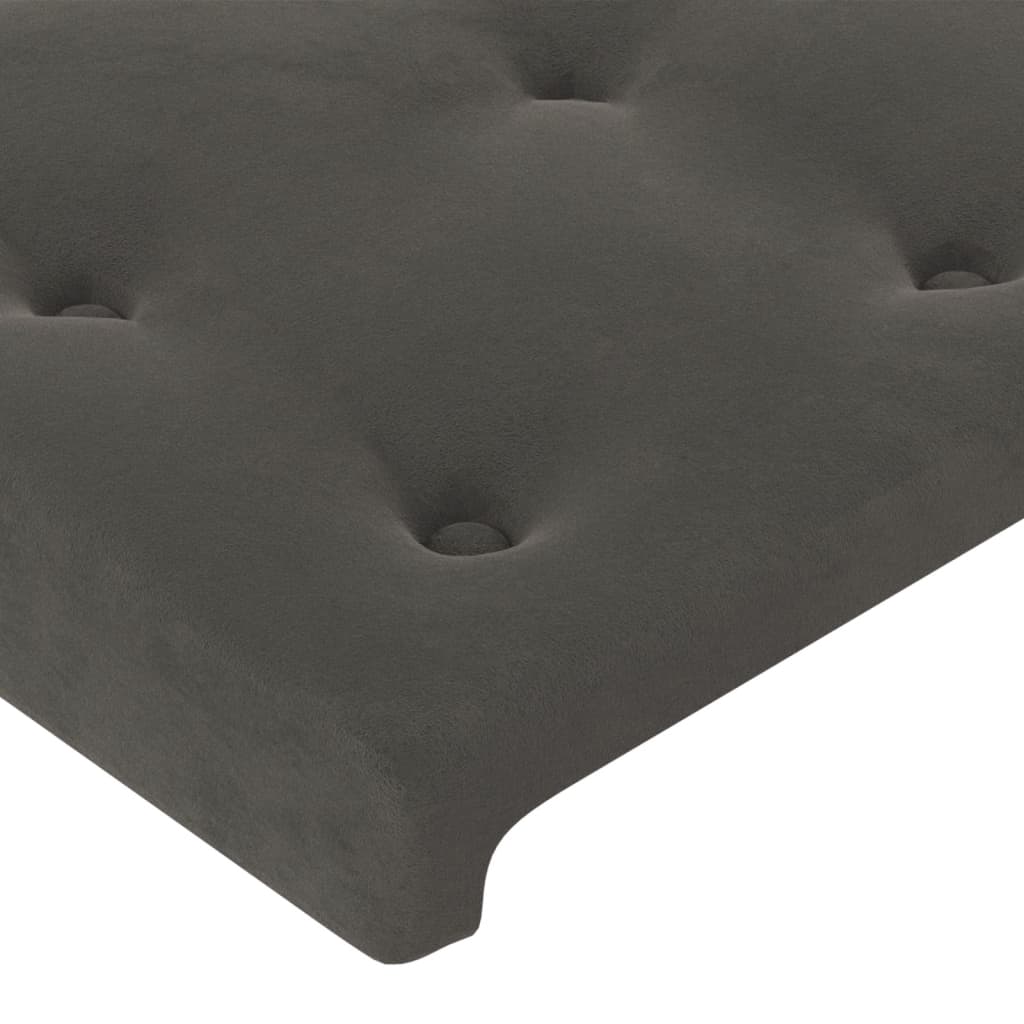 Bettgestell ohne Matratze Dunkelgrau 120x200 cm Samt