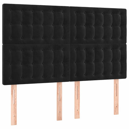 Bettgestell ohne Matratze Schwarz 140x190 cm Samt