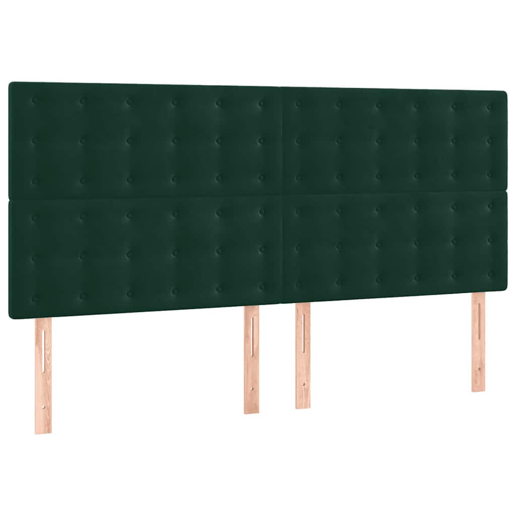 Bettgestell mit Kopfteil Dunkelgrün 180x200 cm Samt