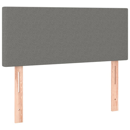 Boxspringbett mit Matratze Dunkelgrau 80x200 cm Stoff