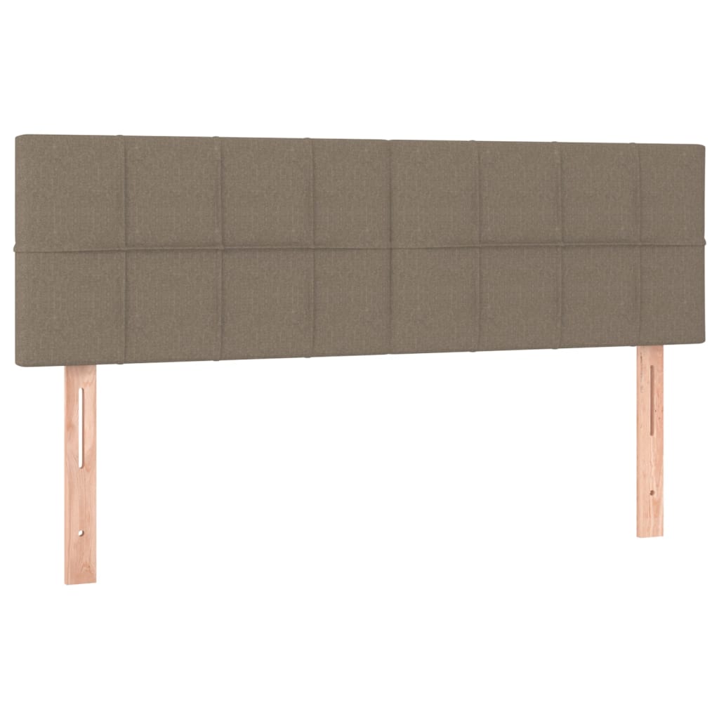 Lit à sommier tapissier avec matelas taupe 140x190 cm tissu
