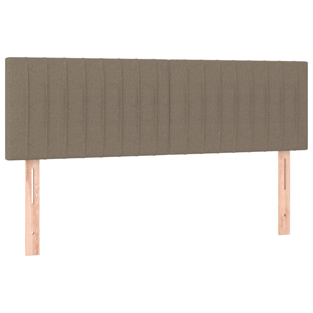 Lit à sommier tapissier avec matelas taupe 140x190 cm tissu