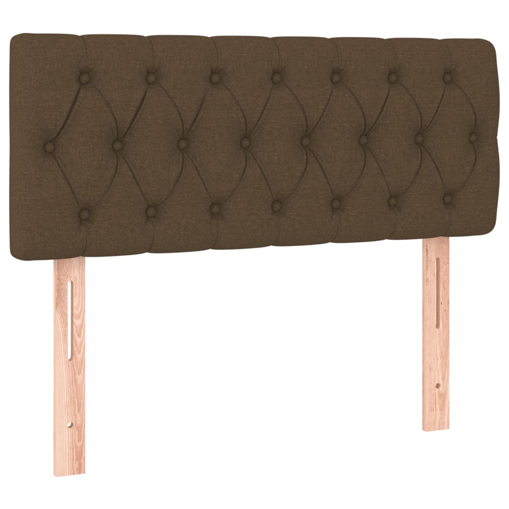 Boxspringbett mit Matratze Dunkelbraun 90x200 cm Stoff