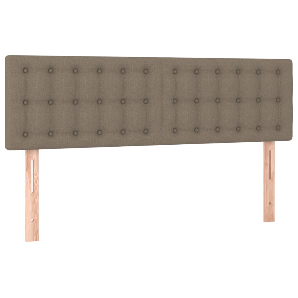 Box spring bed with mattress taupe 140x190 cm fabric
