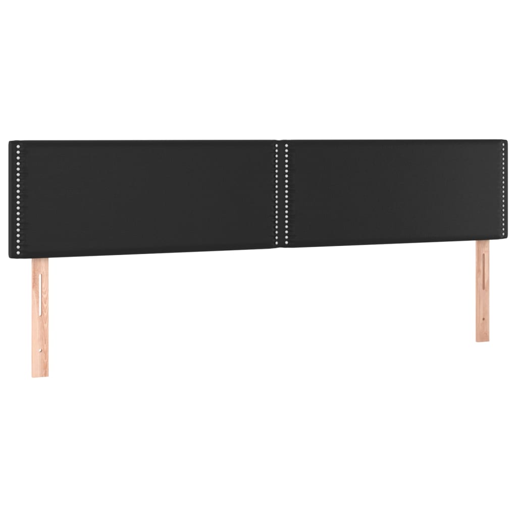 Box spring bed with mattress black 160x200 cm artificial leather