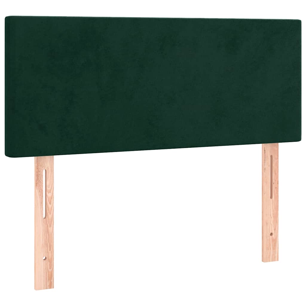 Boxspringbett mit Matratze Dunkelgrün 80x200 cm Samt