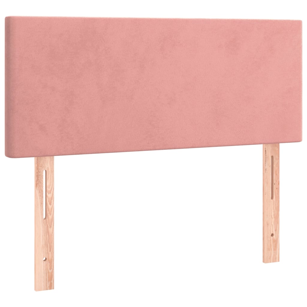 Boxspringbett mit Matratze Rosa 100x200 cm Samt
