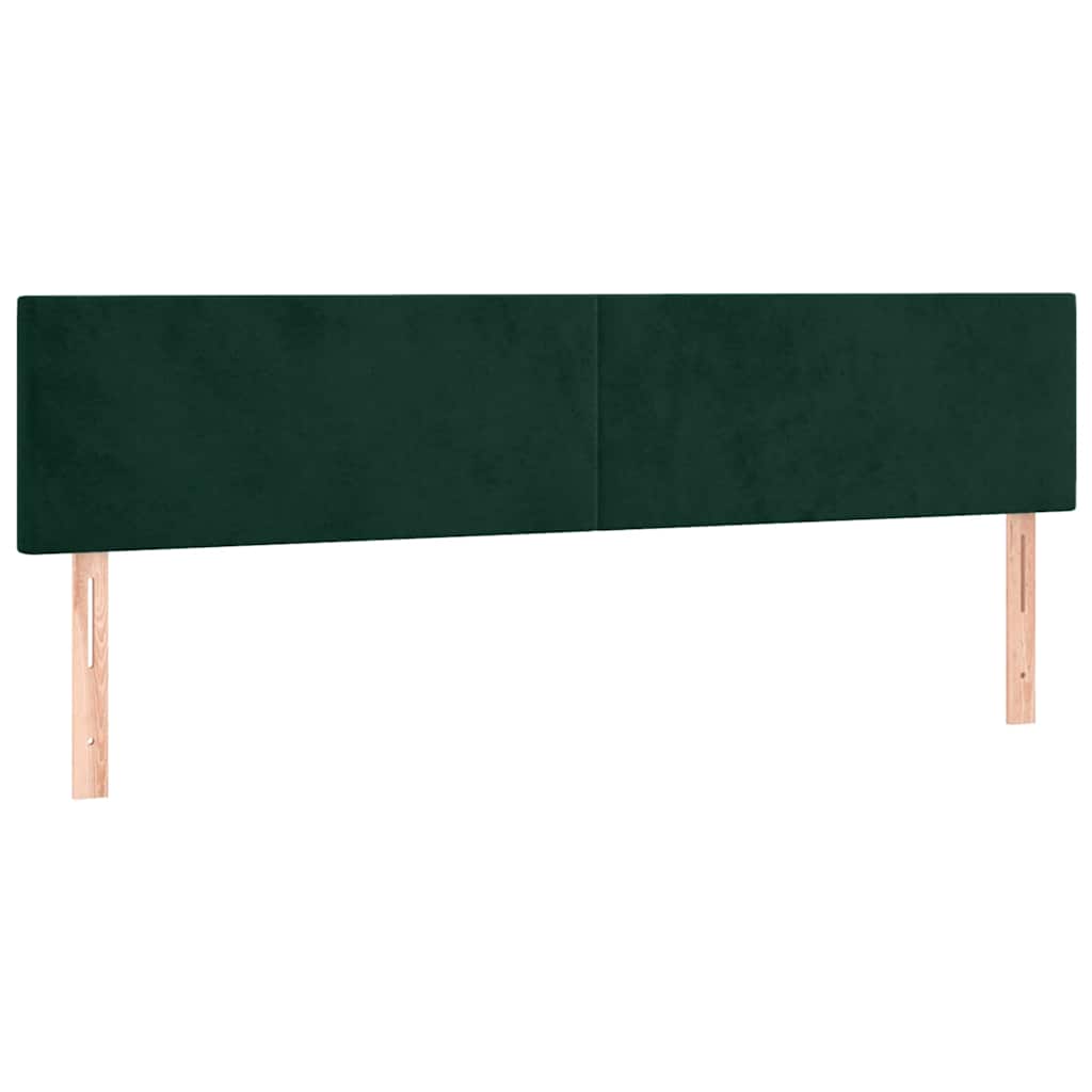 Boxspringbett mit Matratze Dunkelgrün 200x200 cm Samt