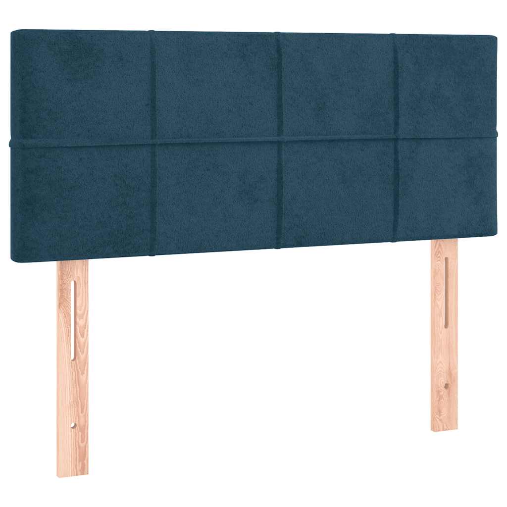Boxspringbett mit Matratze Dunkelblau 100x200 cm Samt