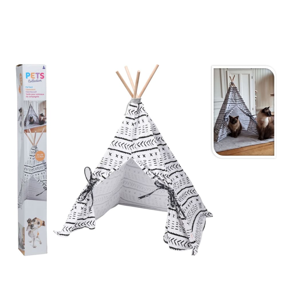 Pets Collection tente pour animaux de compagnie tipi toile 56x56x74 cm