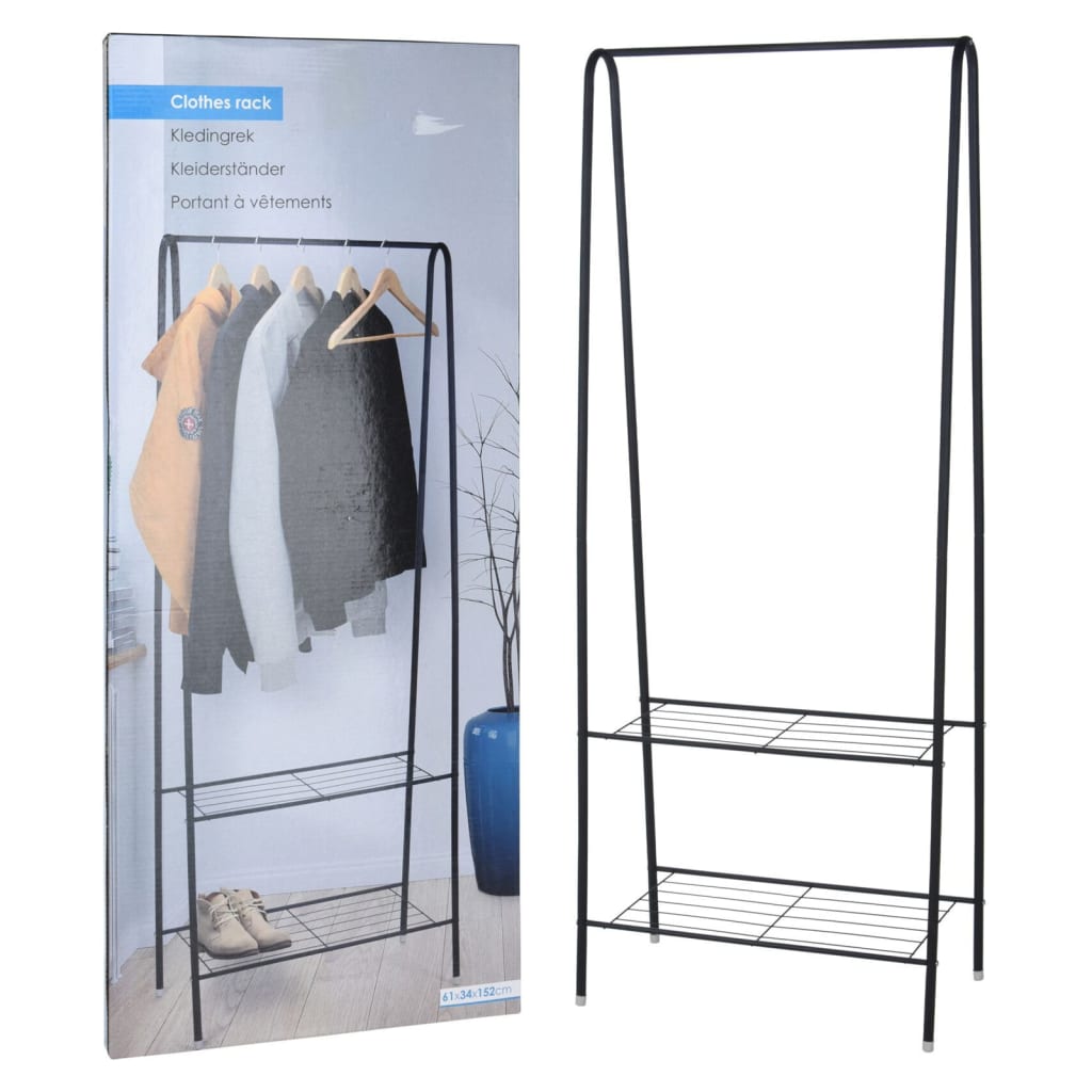 Solutions de rangement portant à vêtements à 2 niveaux 61x34x152 cm